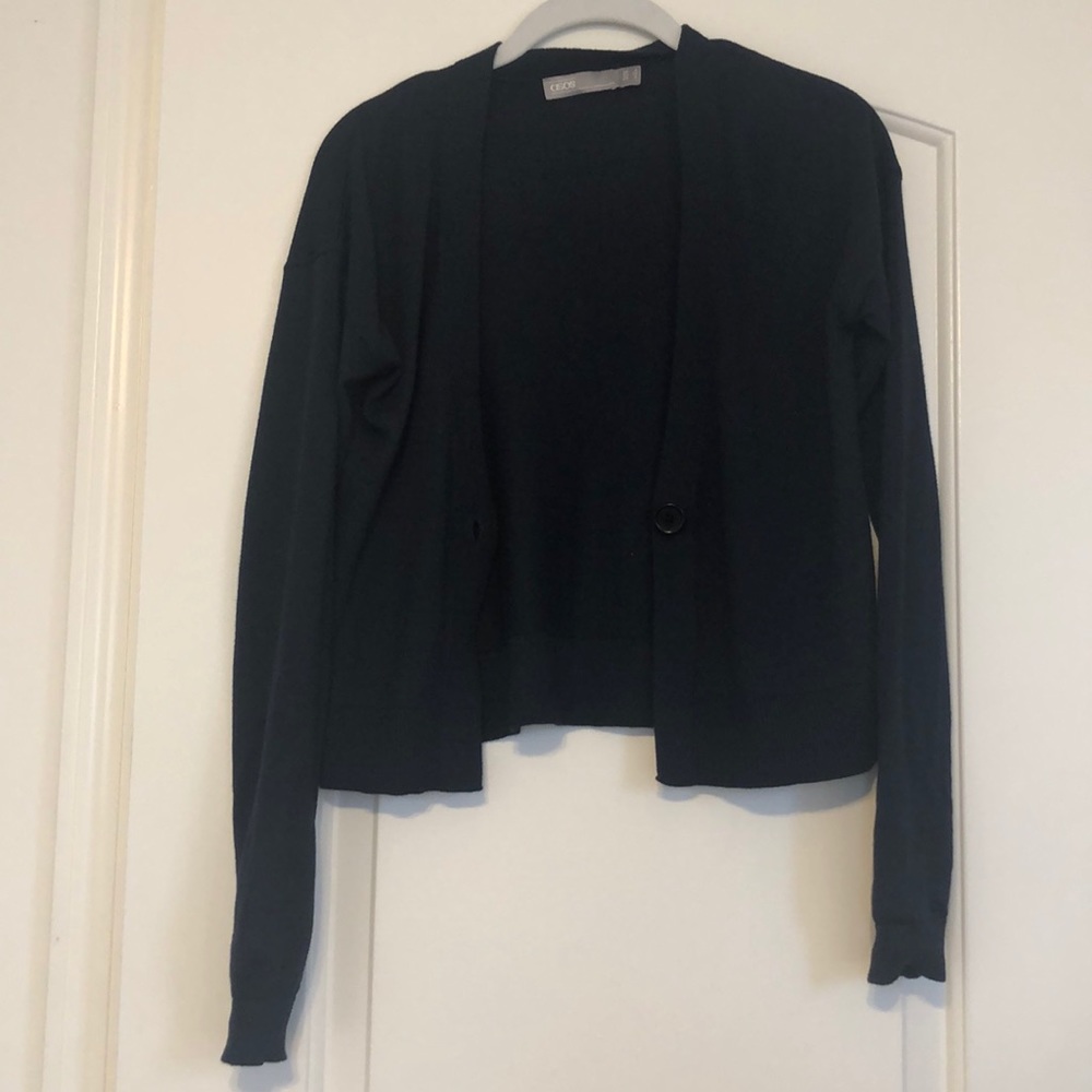 Navy ASOS cardigan